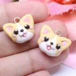 Corgi Polymer Clay Charm